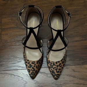 Christian Siriano for Payless Leopard-Print Pointed-Toe Heels with Black Straps